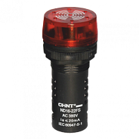 593207 Сигнализатор звуковой ND16-22FS, AC220В, D22 мм, красный, IP40