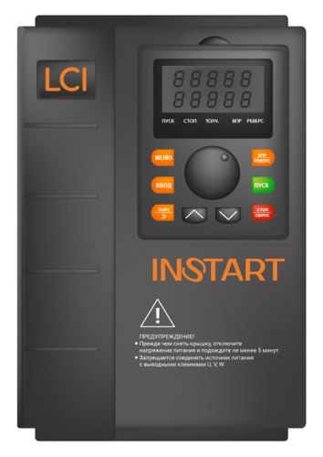 00091083 Частотный преобразователь INSTART LCI-G7.5/P11-4B+LCI-SM, 380В, 7,5кВт, 17А