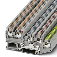 3244467 Клеммный модуль для подключения датчиков и исполнительных элементов PTIO 1,5/S/4-PE-LED 24 R