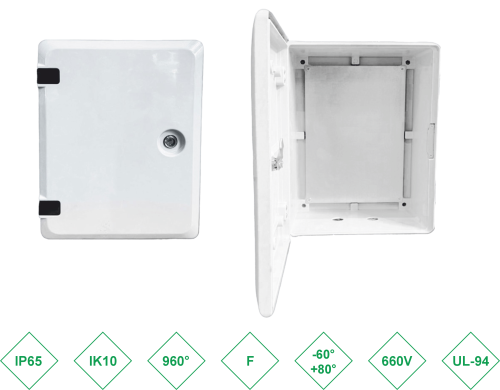 ШРК 334220 Шкаф композитный ШРК KAZ COM (пластик), IP65, 330х420х200 (ШхВхГ), c.МП