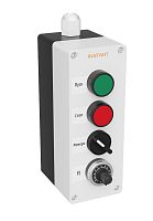 00127000 ПУ-4-041 – пульт управления, оснащенный потенциометром, кнопками пуск/стоп, 2-х позиционным