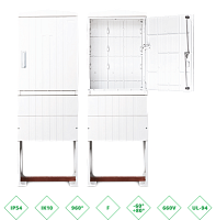 ШРК 8018032 Шкаф композитный ШРК KAZ COM (пластик), IP54, 800х1800х320 (ШхВхГ)