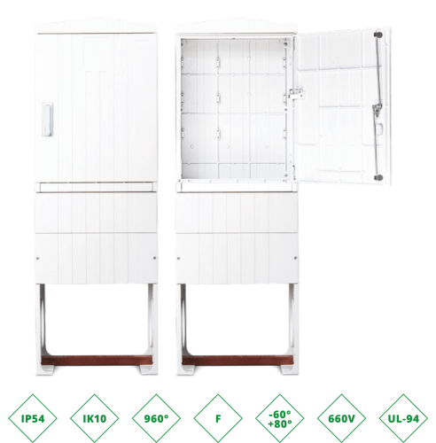 ШРК 6017732 Шкаф композитный ШРК KAZ COM (пластик), IP54, 600х1770х320 (ШхВхГ)