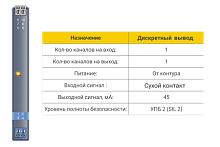 БИГ-2-2-11/К Барьер искрозащиты БИГ-2-2-11/К 1хDO (45мА), SIL3