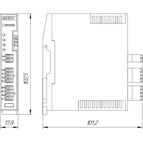 M121V Модуль аналогового вывода TREI-5B-05 ECO-2 M121V 4хAO, 0,1% фото 2