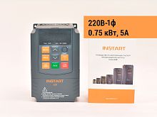 LCI-G0.75-2B+LCI-FM Частотный преобразователь INSTART LCI-G0.75-2B+LCI-FM, 220В, 0,75кВт, 5А