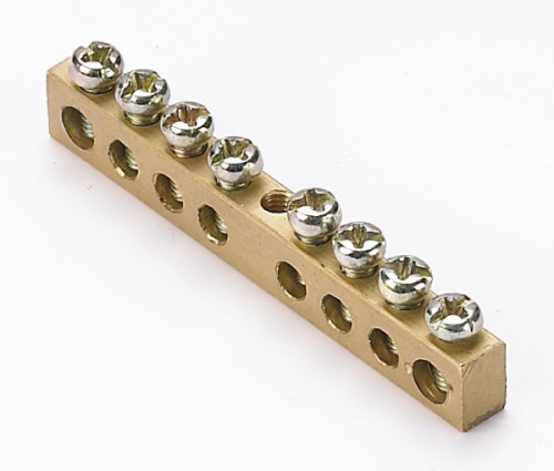 9903129 Шина PEN "земля-ноль"6х9мм 12/1 (12 групп/крепеж по центру)