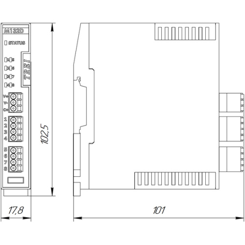 M132DS Модуль дискретного ввода TREI-5B-05 ECO-2 M132DS 8хDI фото 2