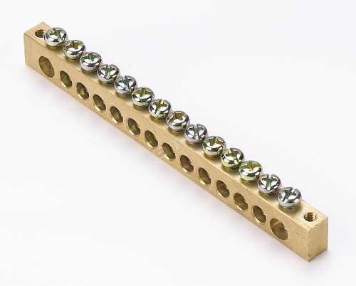 9903492 Шина PEN "земля-ноль" 6х9мм 12/2 (12групп/креп по краям)