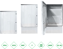ШРК 7513730 Шкаф композитный ШРК KAZ COM (пластик), IP65, 750х1370х300 (ШхВхГ), c.МП