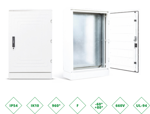 ШРК 7011035 Шкаф композитный ШРК KAZ COM (пластик), IP54, 700х1100х350 (ШхВхГ)