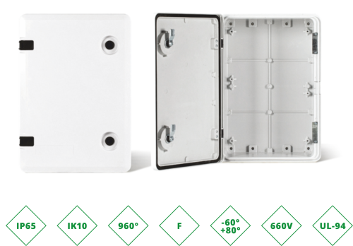 ШРК 355020 Шкаф композитный ШРК KAZ COM (пластик), IP65, 350х500х200 (ШхВхГ), c.МП