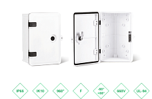 ШРК 213213 Шкаф композитный ШРК KAZ COM (пластик), IP65, 210х320х130 (ШхВхГ), c.МП