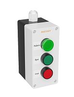 00123600 ПУ-3-130 – пульт управления, оснащённый кнопками пуск, стоп и индикацией, в виде зелёной ла