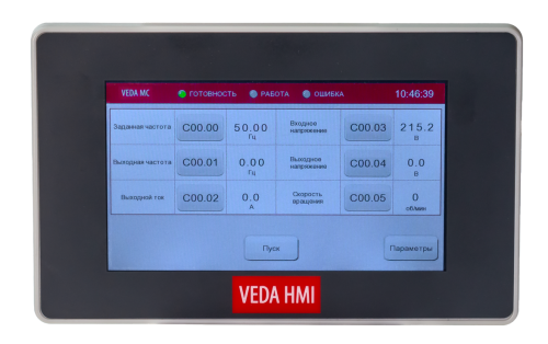 PBV00101 VC-H-4-SW01 HMI панель, диагональ 4,3”, разрешение 800х480 (16:9), 65535 цветов, напряжение