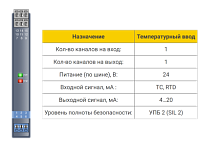 БИГ-3-1-11 Барьер искрозащиты БИГ-3-1-11 1хAI (RTD+TC), SIL2