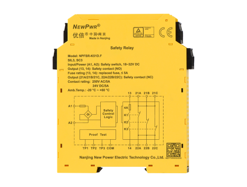 NPFSR-K51D.F Реле безопасности NPFSR-K51D.F 1хDO, 1NO+1NC, 24В DC, SIL3 фото 3