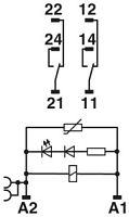 2903301 Релейный модуль RIF-3-RSC-LV-230AC/2X21
